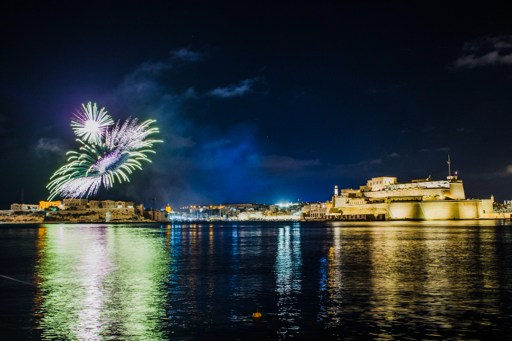 Feuerwerks Festival auf Malta