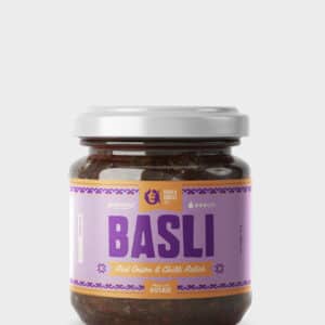 Basli – karamellisiertes Chutney aus roten Zwiebeln, mit Stout-Bier & geräucherten Chiliflocken - 212ml